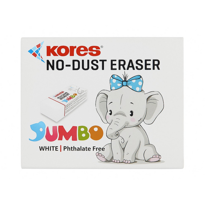 Kores Jumbo Non Dust Eraser White