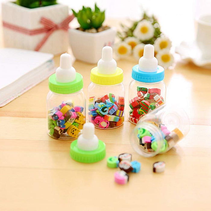 Mini Erasers in Baby Bottle Container