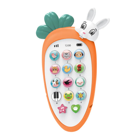 Carrot Shape Musical Baby Phone Toy – Interactive Light and Sound Learning Toy for Babies and Toddlers | OnlineSesasta.com