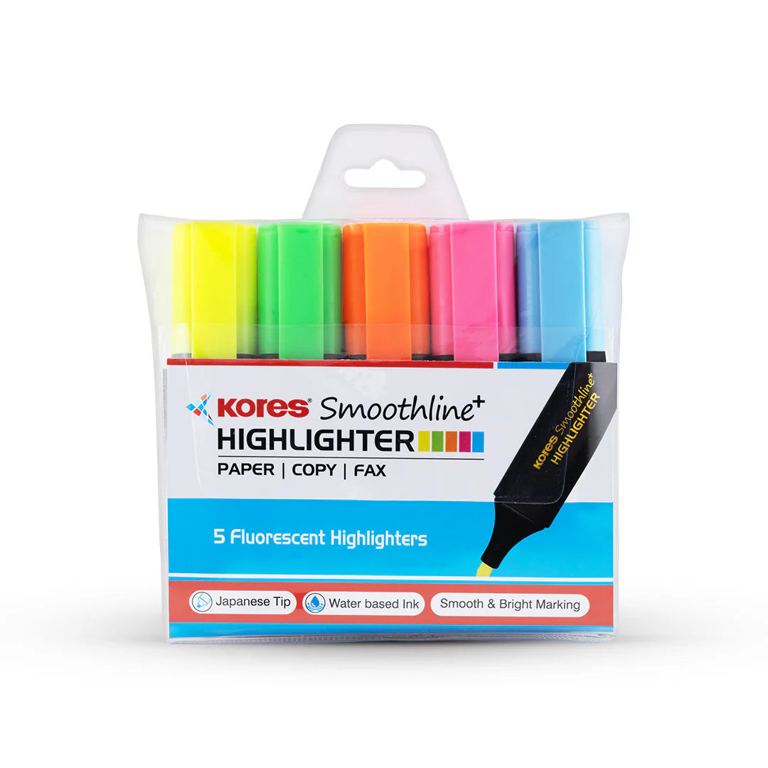 Kores Smoothline Highlighters – (SET of 5)