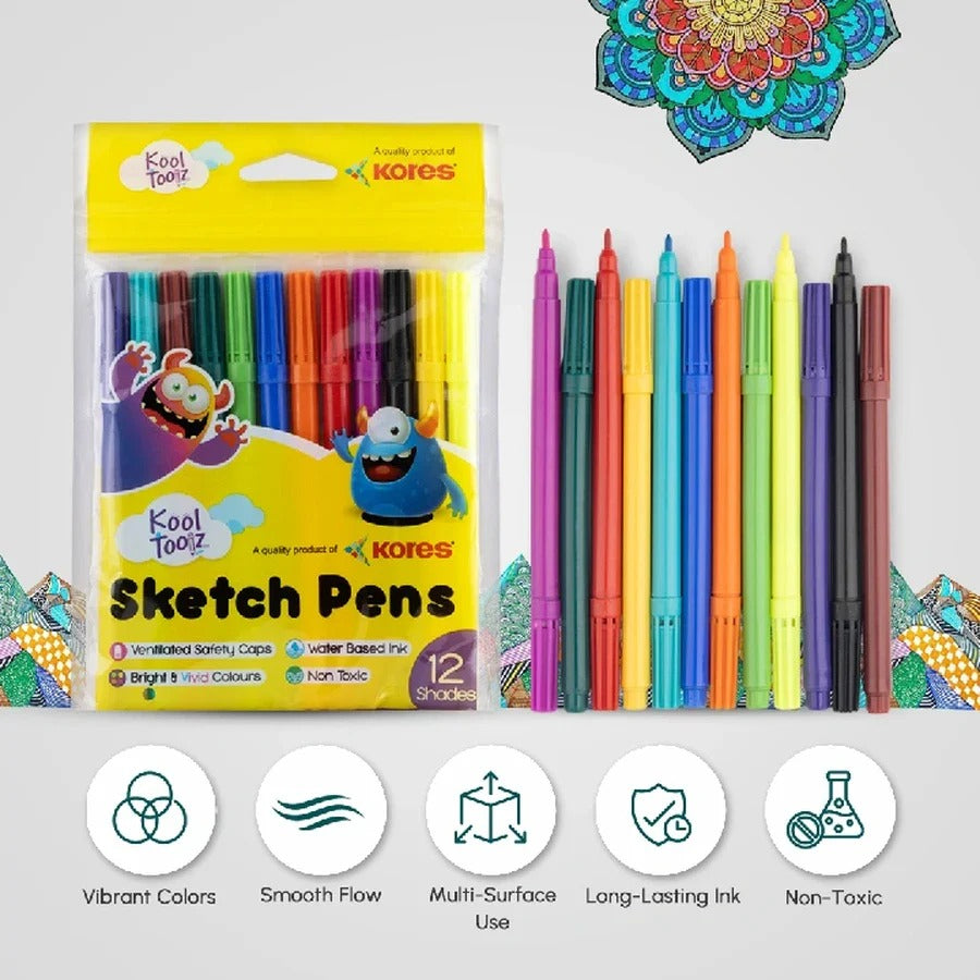 Kores Sketch Pen Mini (12 Shades)