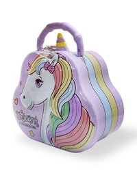 Unicorn Piggy Bank - Stylish Money Saving Tin Coin Bank with Lock and Key
