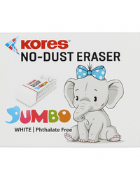Kores Jumbo Non Dust Eraser White
