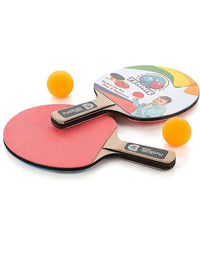 Table Tennis Rebound Trainer Toys with Rackets and Balls Base (Multicolour)
