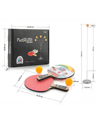 Table Tennis Rebound Trainer Toys with Rackets and Balls Base (Multicolour)
