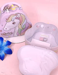 Unicorn Piggy Bank - Stylish Money Saving Tin Coin Bank with Lock and Key
