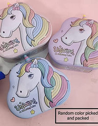 Unicorn Piggy Bank - Stylish Money Saving Tin Coin Bank with Lock and Key

