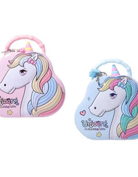 Unicorn Piggy Bank - Stylish Money Saving Tin Coin Bank with Lock and Key
