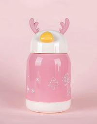Small Premium Water Bottle Insulated Glass Bottle with Outer Plastic Cover
