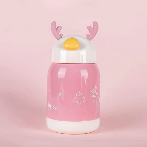 Small Premium Water Bottle Insulated Glass Bottle with Outer Plastic Cover