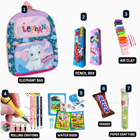Cute 3D Cartoon Kids Backpack with Activity Kit
