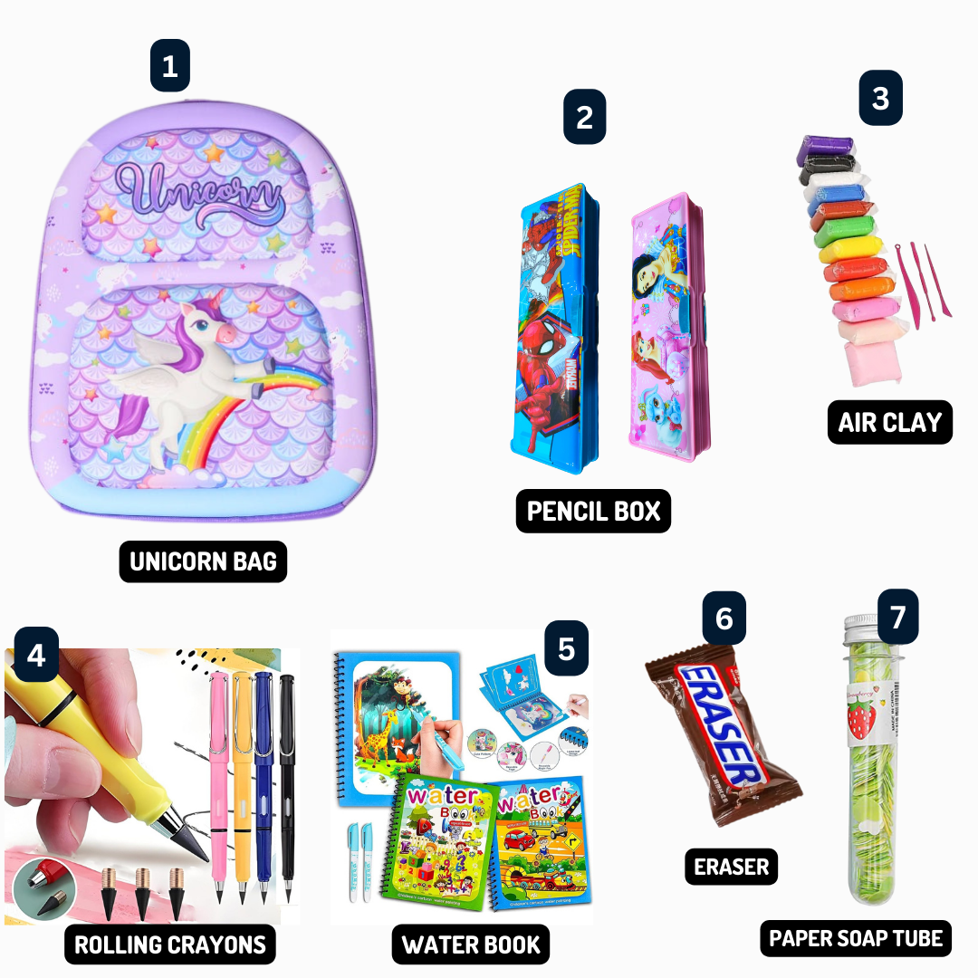 Cute 3D Cartoon Kids Backpack with Activity Kit