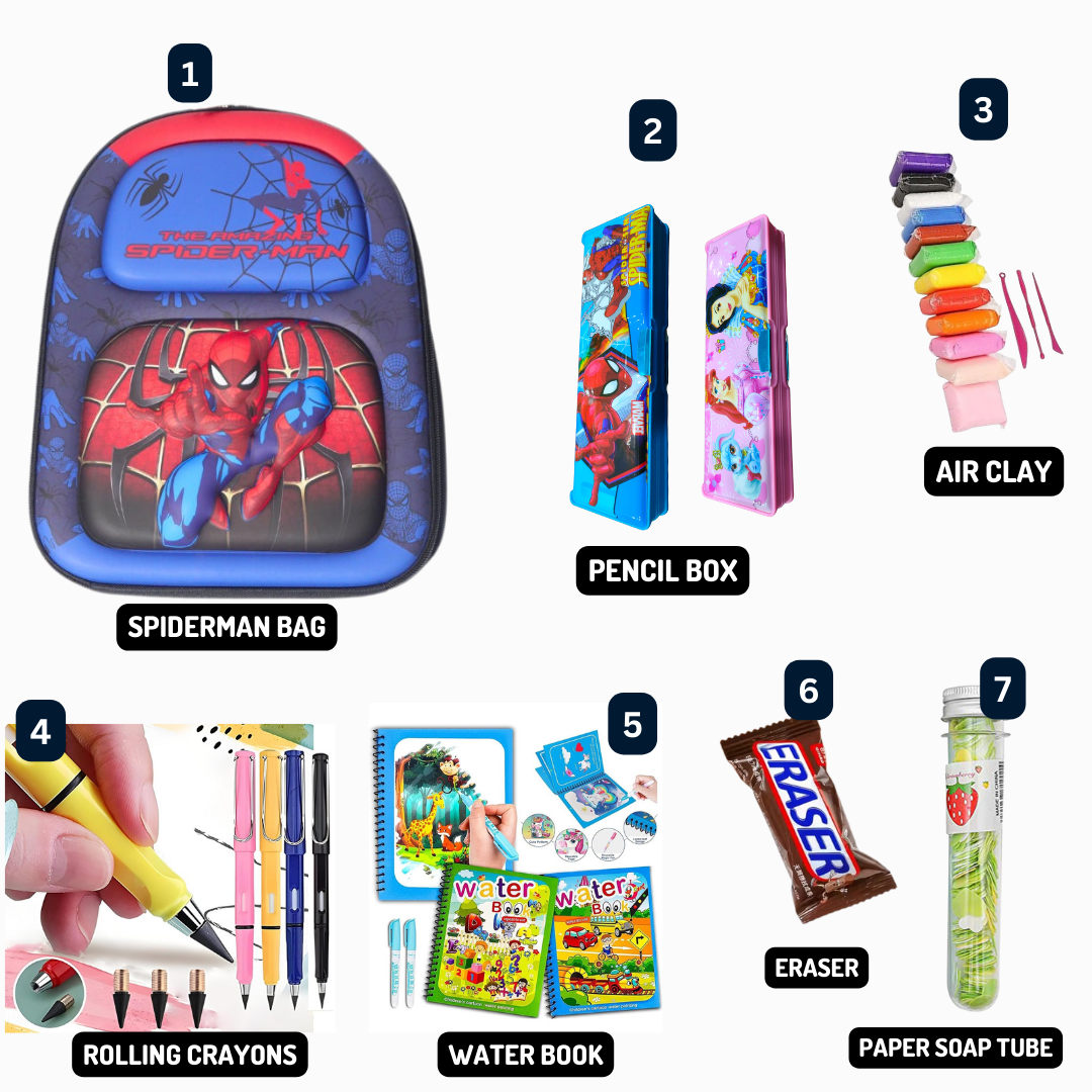 Cute 3D Cartoon Kids Backpack with Activity Kit