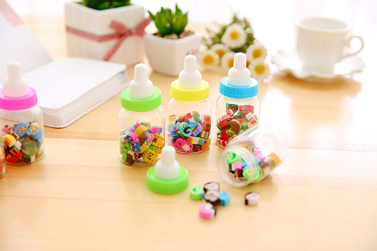 Mini Erasers in Baby Bottle Containers(SET OF 4)