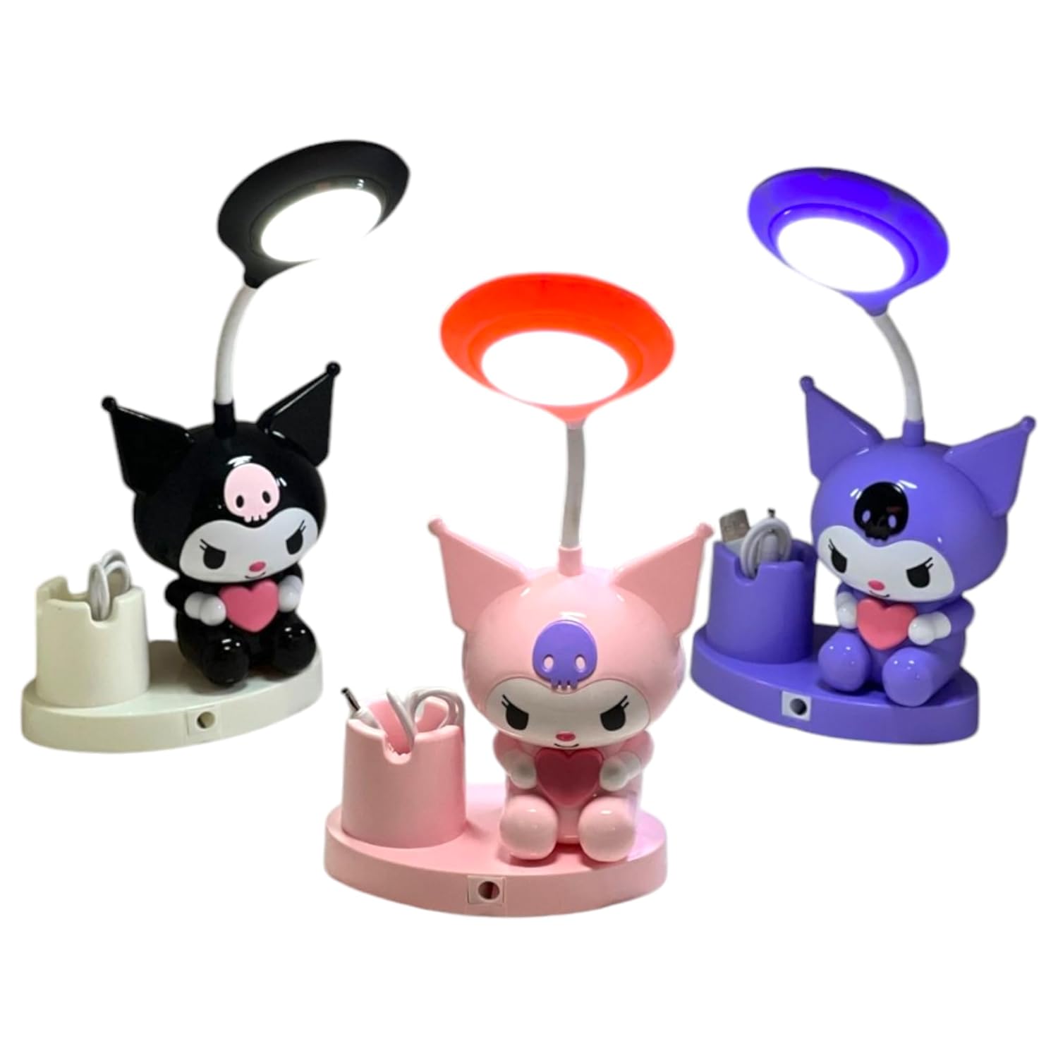 Kromi Pen Stand With Lamp (Color May Vary)
