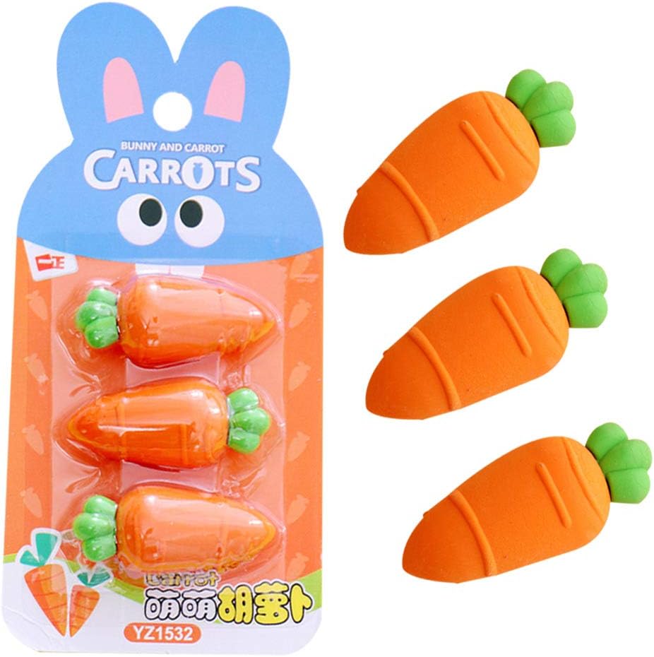 Bunny and Carrot Eraser Set