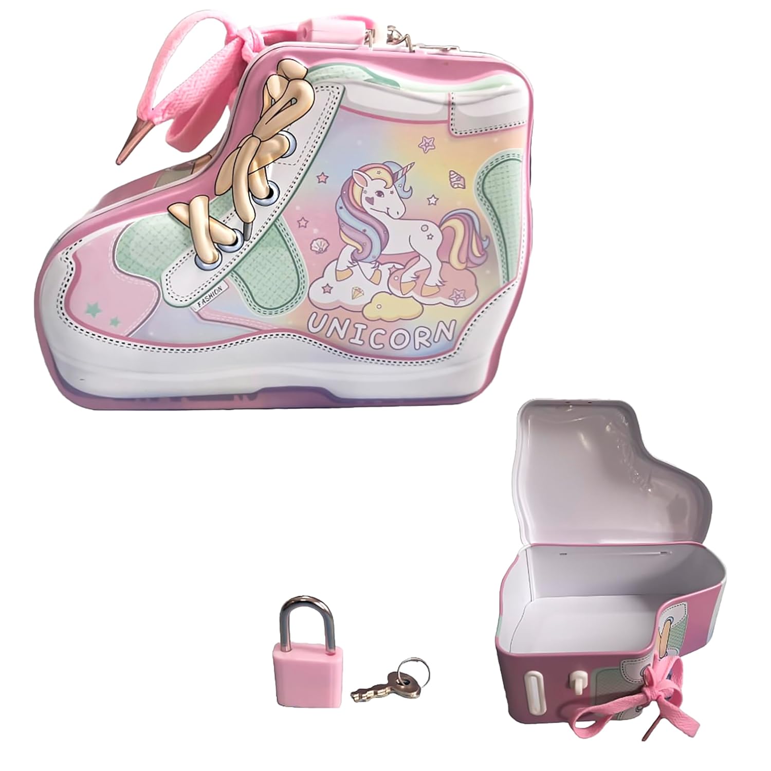 Shoe Shaped Bank for Kids | Steel Coin Bank| 3D embossing Coin Bank