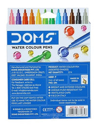 DOMS Aqua Watercolour Pen 12 Shades
