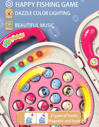 Magnetic Fishing Game Toy Set with Rotating Board
