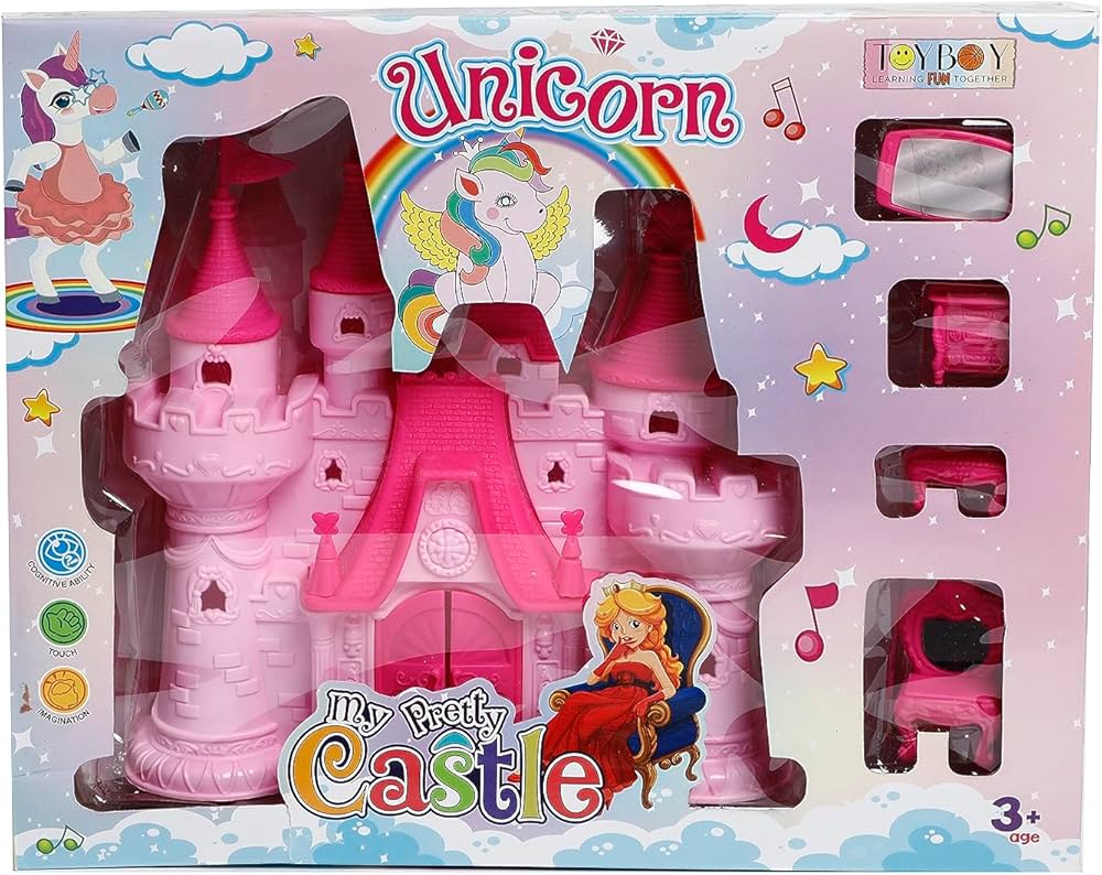Unicorn Castle Doll House with Furniture | Play Set for Kids