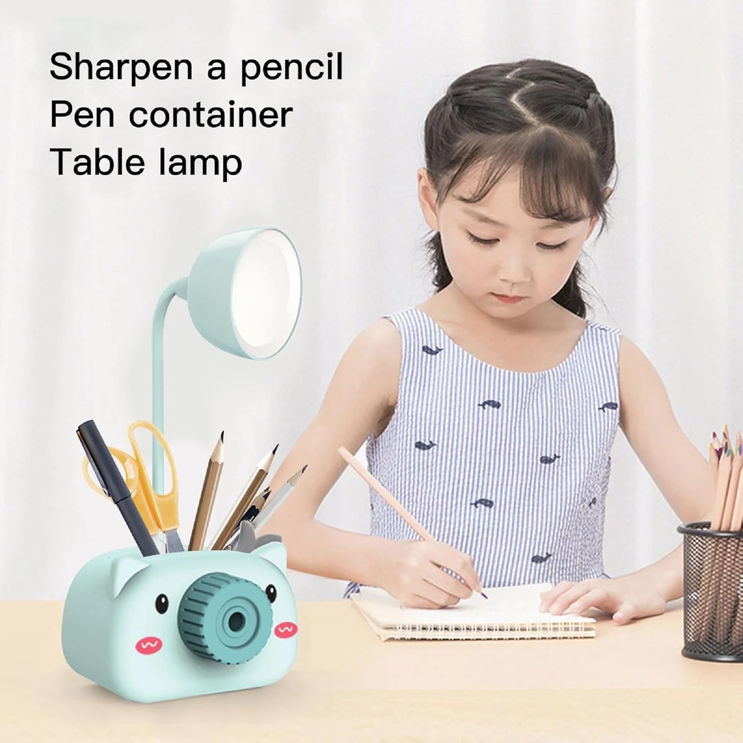 Cartoon LED Study Lamp with Sharpener