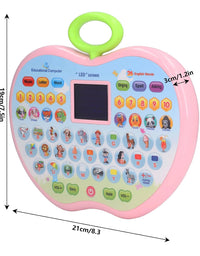 Apple Shape Electronic Educational Computer Toy | Multifunctional Musical Learning Animal Sound Laptop Toy for Kids
