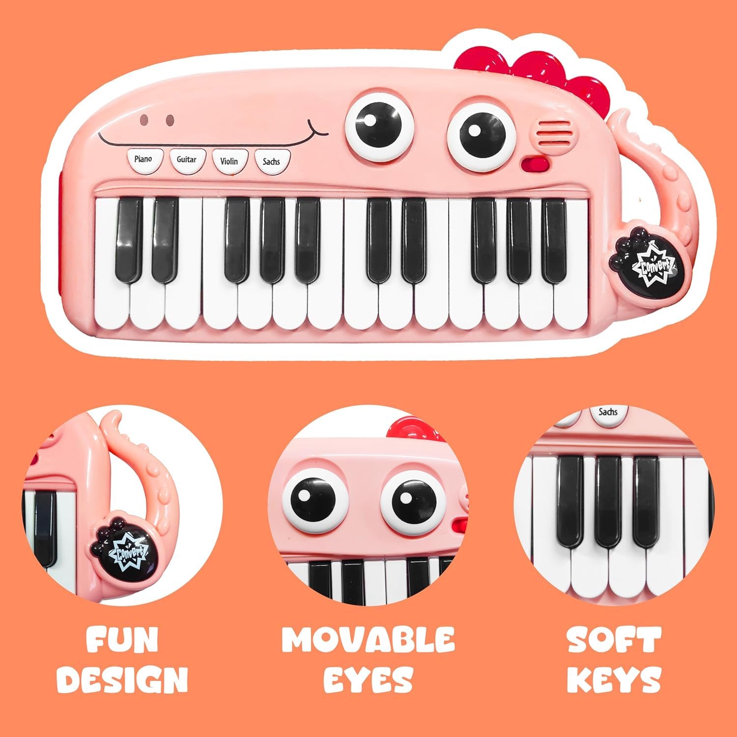 Musical Piano Toy | 24 Keys Mini Cartoon Piano for Baby