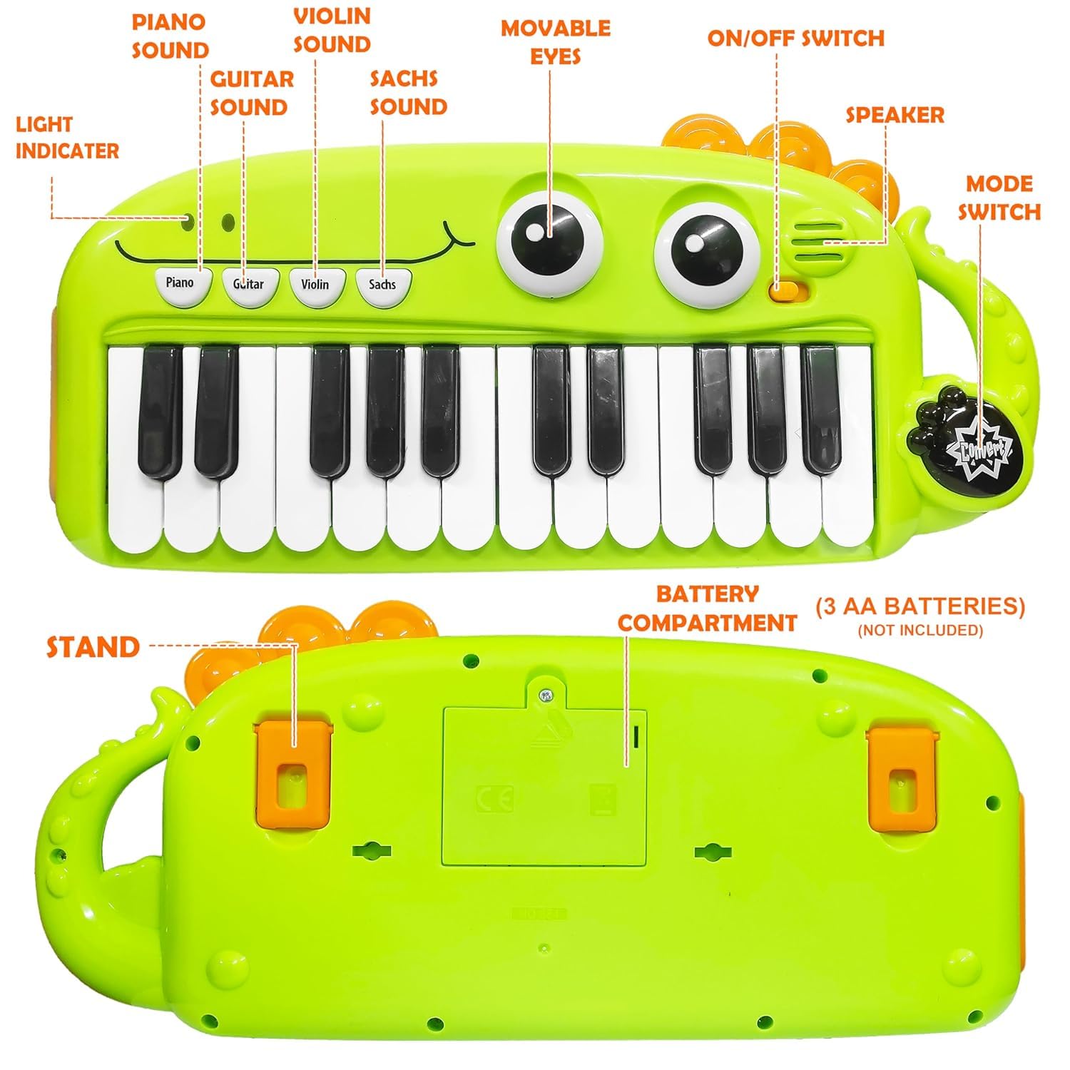 Musical Piano Toy | 24 Keys Mini Cartoon Piano for Baby