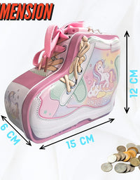 Shoe Shaped Bank for Kids | Steel Coin Bank| 3D embossing Coin Bank
