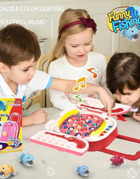 Magnetic Fishing Game Toy Set with Rotating Board
