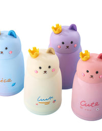Glass Bottle Cat With Crown
