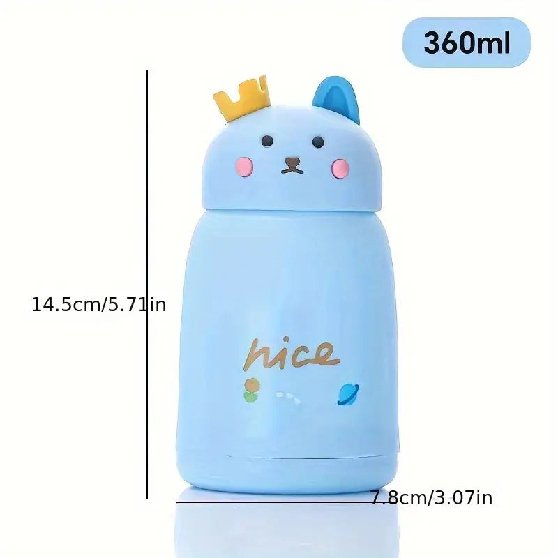 Glass Bottle Cat With Crown