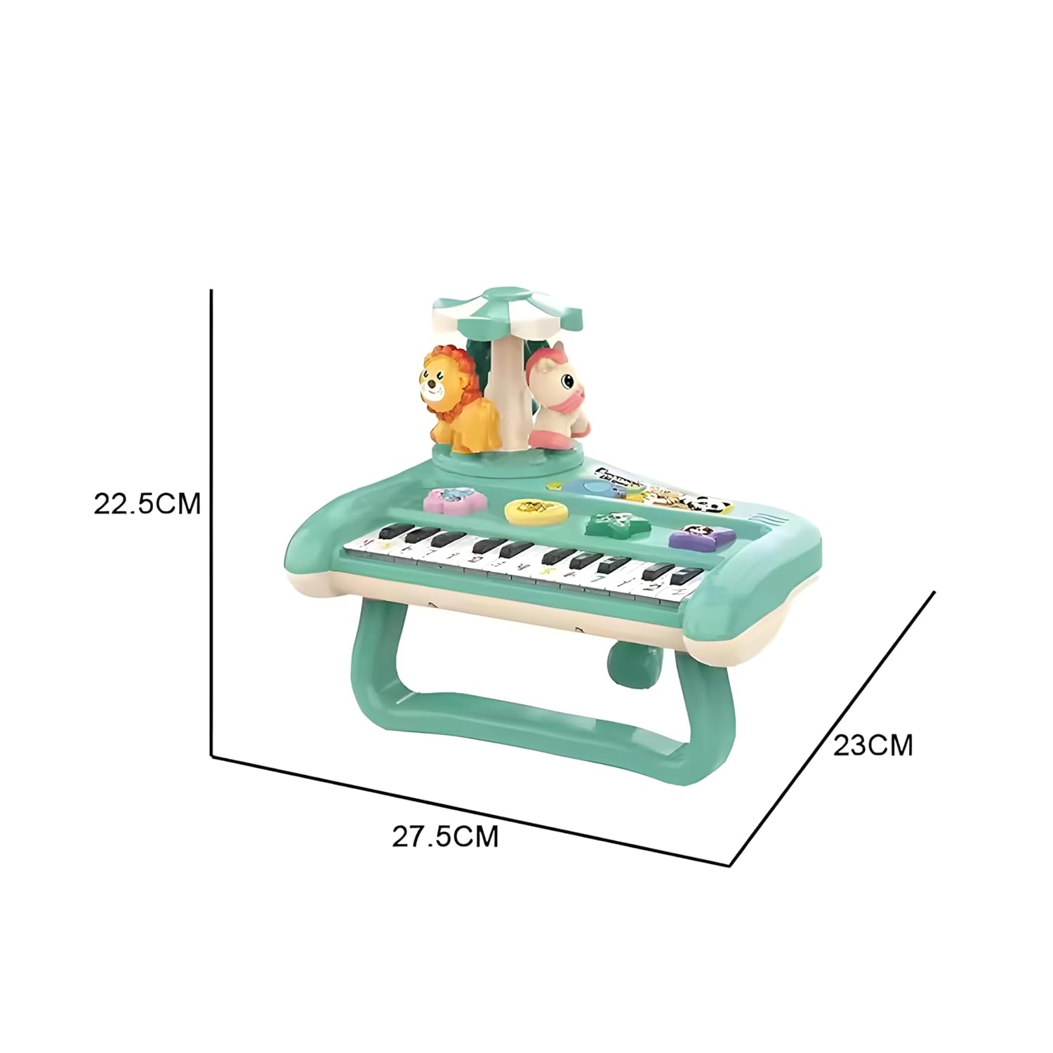 Animal Concert Musical Piano for Kids – Rotary Electronic Organ with Lights & Sound