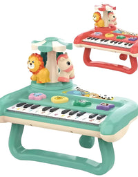 Animal Concert Musical Piano for Kids – Rotary Electronic Organ with Lights & Sound
