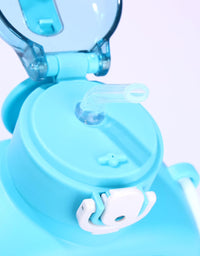Cute Bear-Shaped Square Water Bottle with Straw and Strap (Kids Special)
