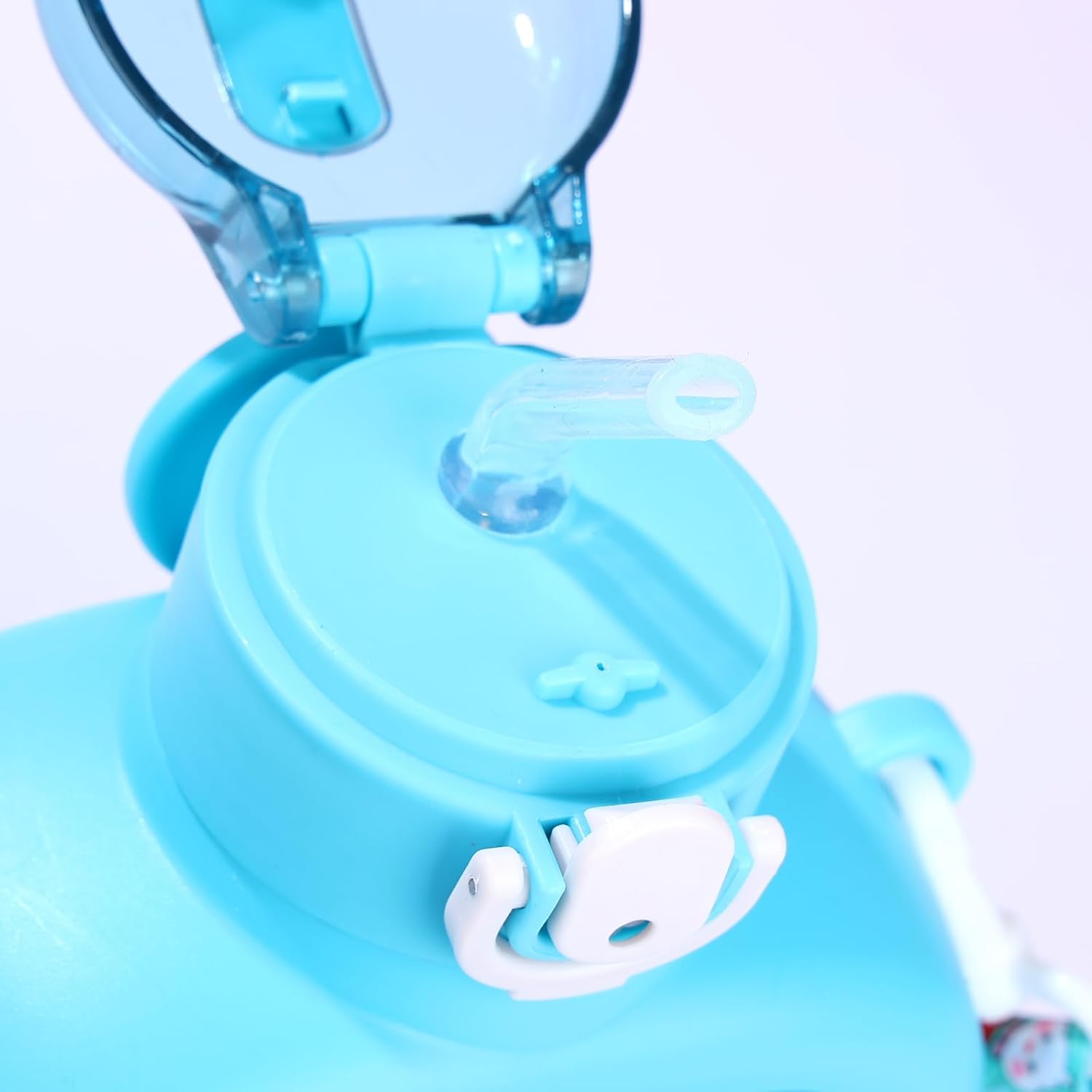 Cute Bear-Shaped Square Water Bottle with Straw and Strap (Kids Special)