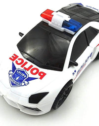 3D Light and Sound Police Car Toy for Kids – Bump and Go Action Vehicle
