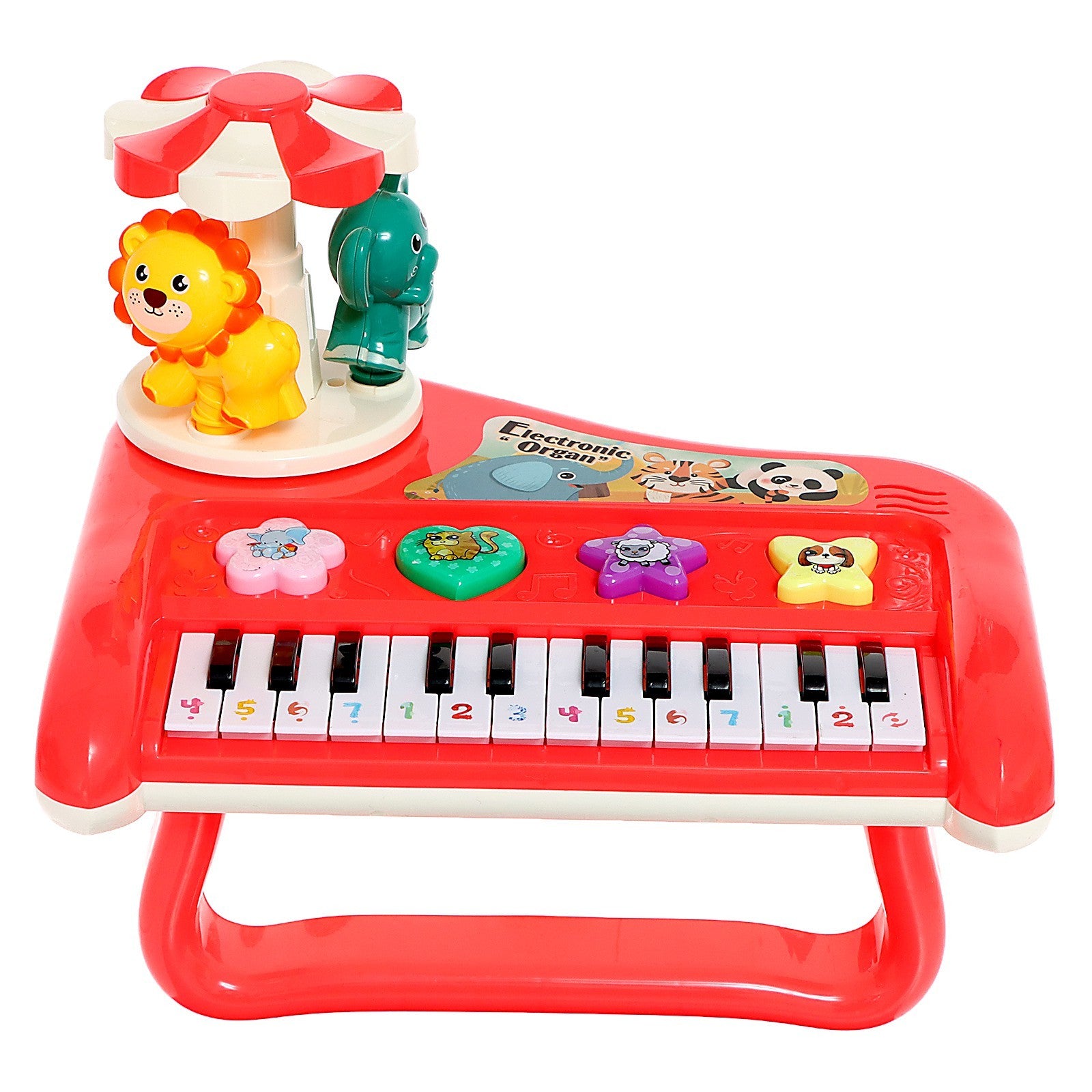 Animal Concert Musical Piano for Kids – Rotary Electronic Organ with Lights & Sound