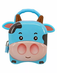 Cute Cow Money Safe Piggy Bank with Lock

