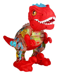 Toy Assemblable Transparent Dinosaur Durable Transparent for Gift
