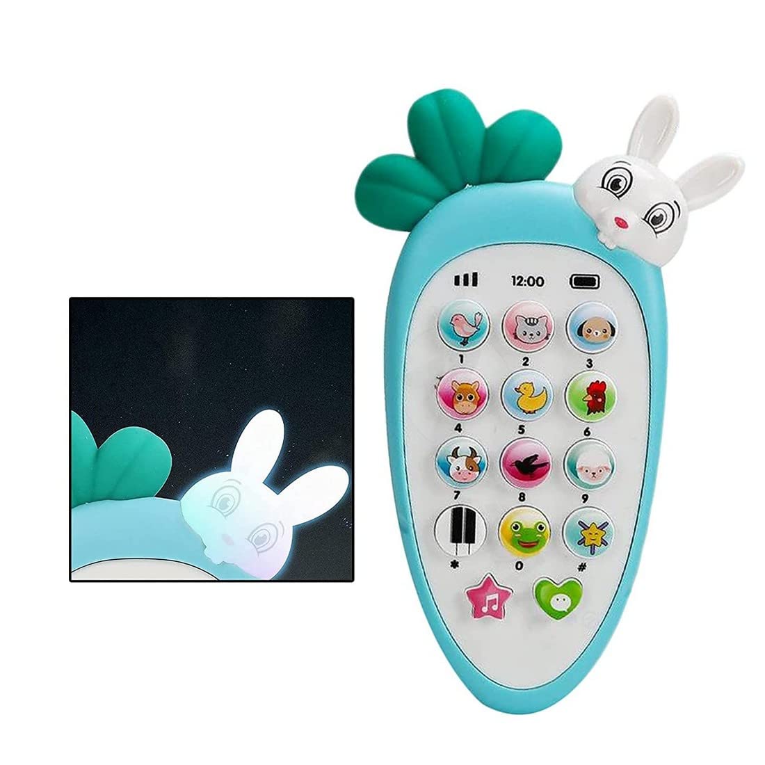 Carrot Shape Musical Baby Phone Toy – Interactive Light and Sound Learning Toy for Babies and Toddlers | OnlineSesasta.com