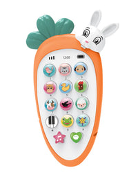 Carrot Shape Musical Baby Phone Toy – Interactive Light and Sound Learning Toy for Babies and Toddlers | OnlineSesasta.com
