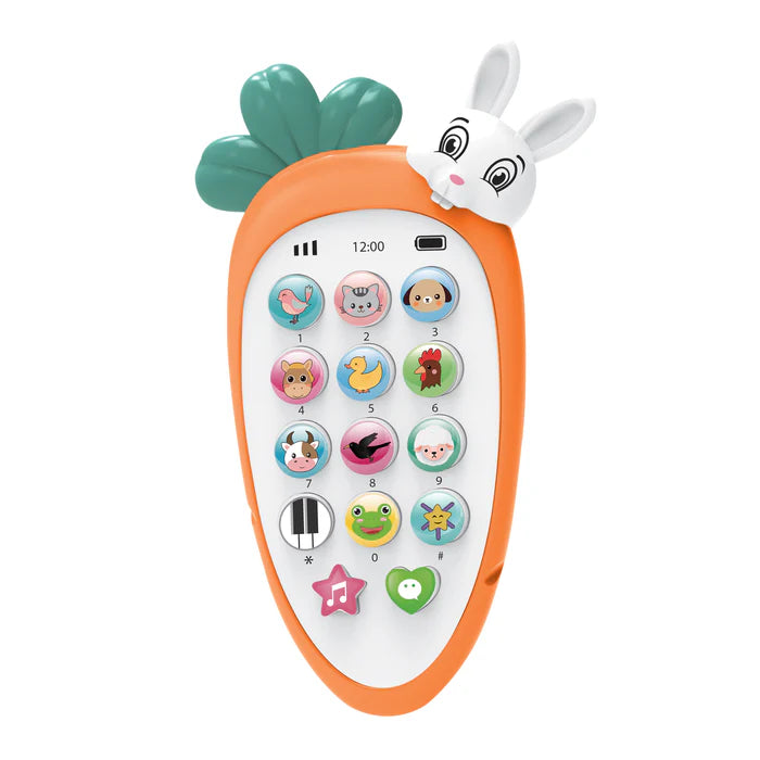 Carrot Shape Musical Baby Phone Toy – Interactive Light and Sound Learning Toy for Babies and Toddlers | OnlineSesasta.com