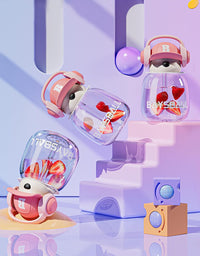 Cartoon Earphone Bear Water Bottle For Kids
