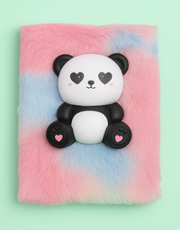 Cartoon Design Diary for Girls, 3D Squishy fur diary
