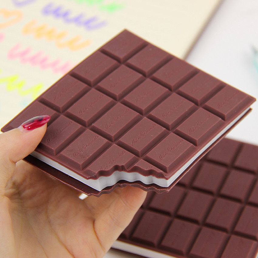 Mini Chocolate Memo Pad - Brown Notebook Stationery Notepad