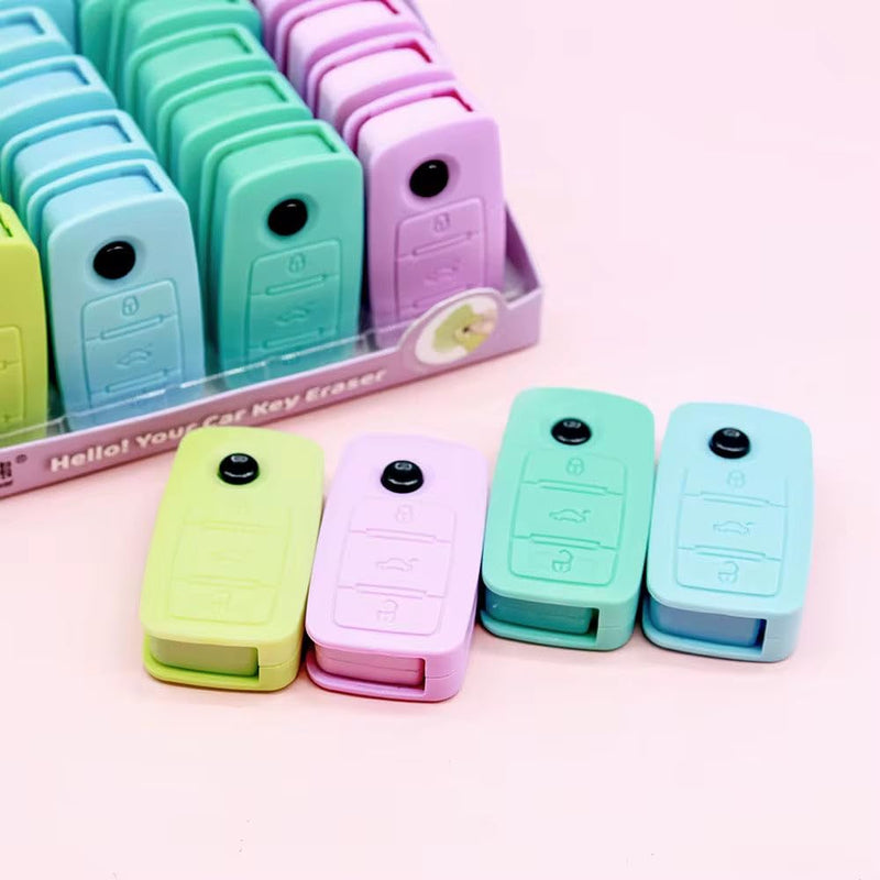 Colourful Car Key Rubber Toy Set