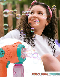 Bubble Machine for Kids Automatic Bubble Gun with 1 Bubble Solution (Multicolor)
