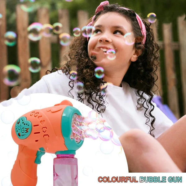Bubble Machine for Kids Automatic Bubble Gun with 1 Bubble Solution (Multicolor)