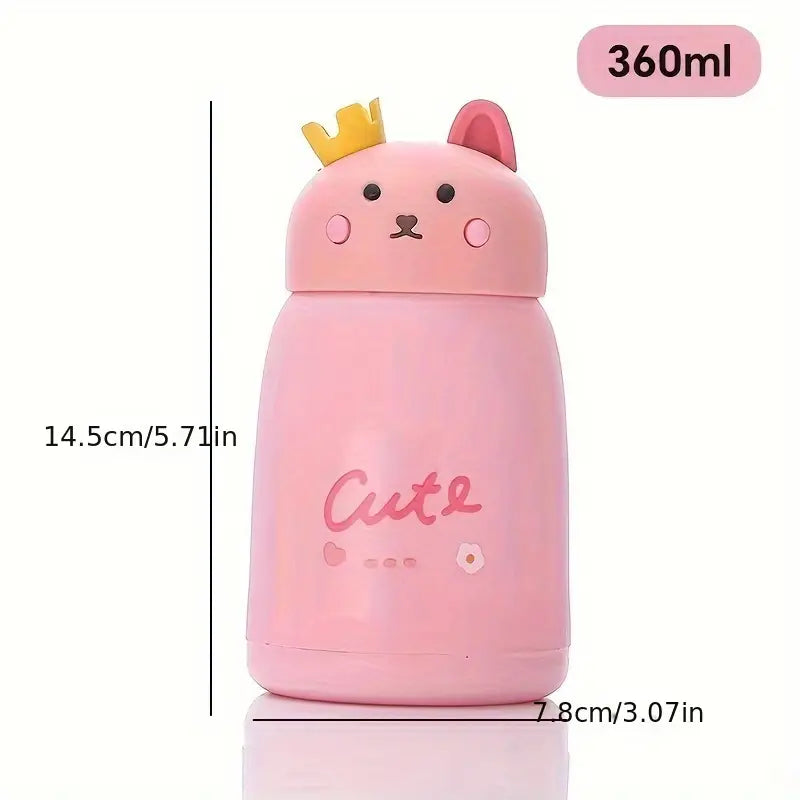 Glass Bottle Cat With Crown